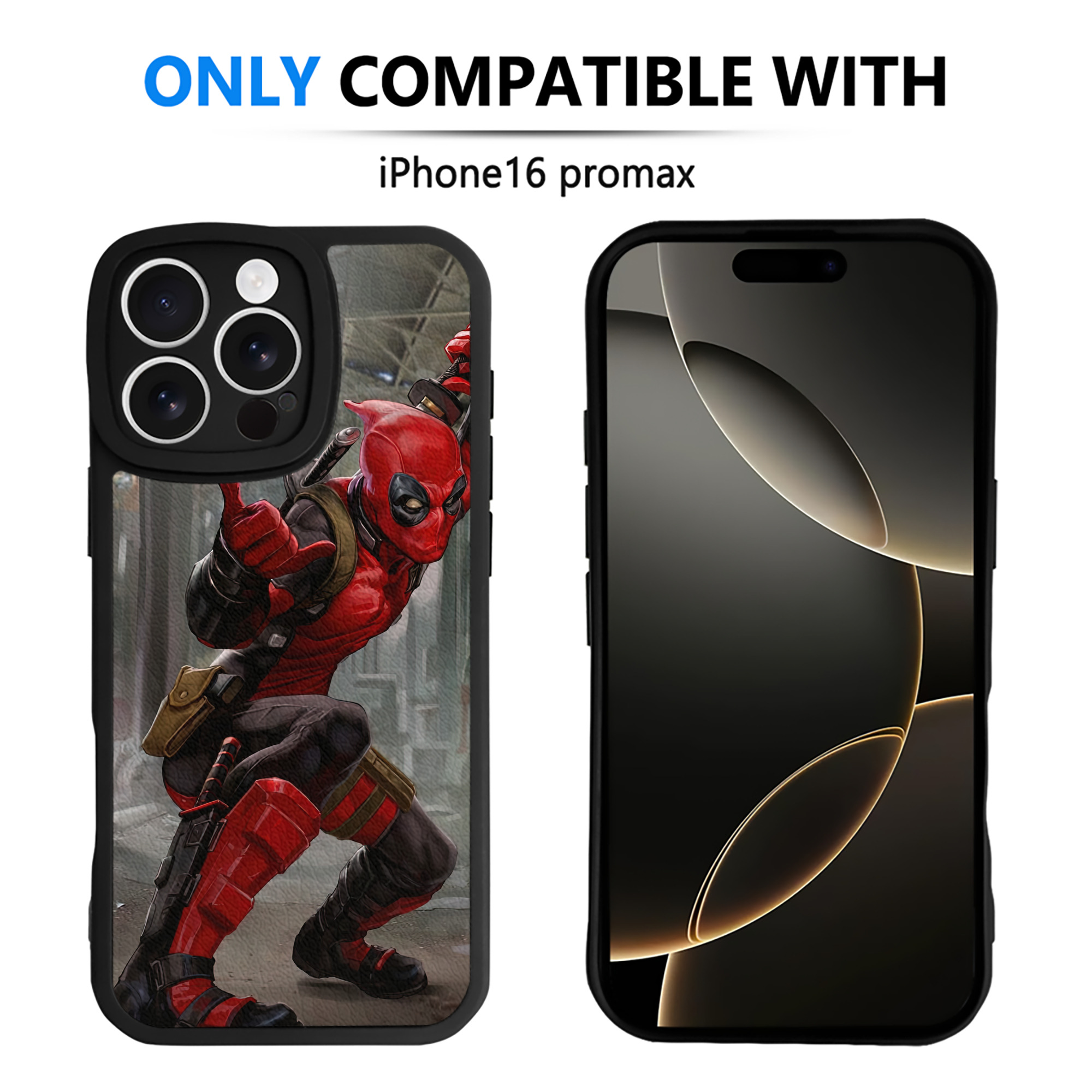 （画像用） Deadpool デッドプール 【iPhone 16シリーズ対応】シリコンスマホケース（レザー調） 材質：シリコン